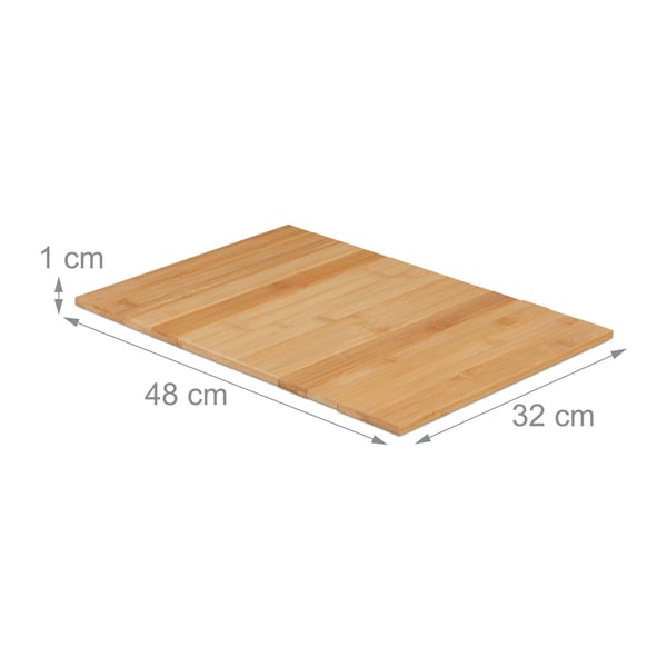Tarjotintaso käsinojalle, bambu, 1x48x32 cm, luonnollinen