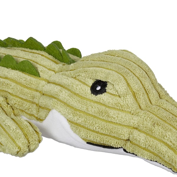 Dörrstopp, krokodilformad, 8x45x16 cm, grön