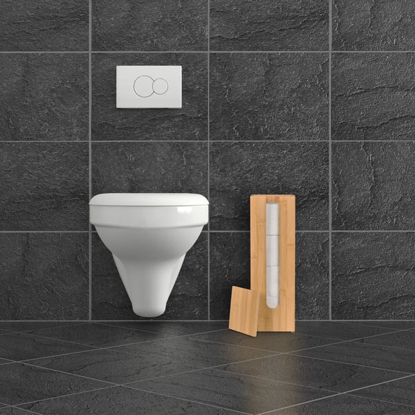 WC-paperiteline, 42x13.5x13.5 cm, luonnonvärinen
