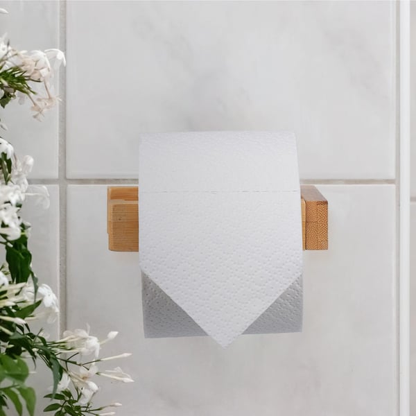 WC-paperiteline, bambu, 3x13,5x9 cm, luonnonvärinen