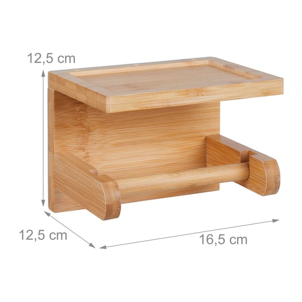 WC-paperiteline, bambu, 12.5x16.5x12.5 cm, luonnollinen