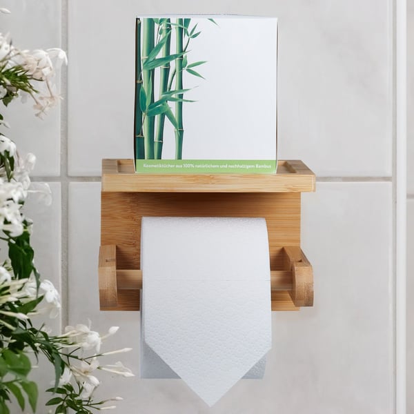 WC-paperiteline, bambu, 12.5x16.5x12.5 cm, luonnollinen