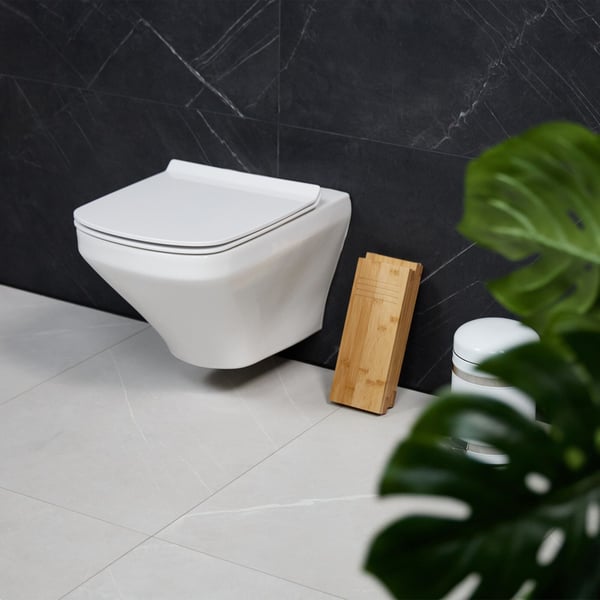 Toiletskammel, Justerbar 2-delt Bambus, 12x31 cm, Natur