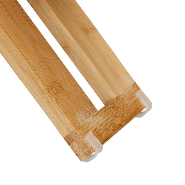 Toiletskammel, Justerbar 2-delt Bambus, 12x31 cm, Natur