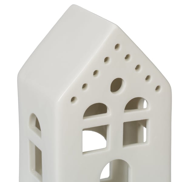 Kynttilätalo, 12x6,5x6 cm, valkoinen, Kodustaar