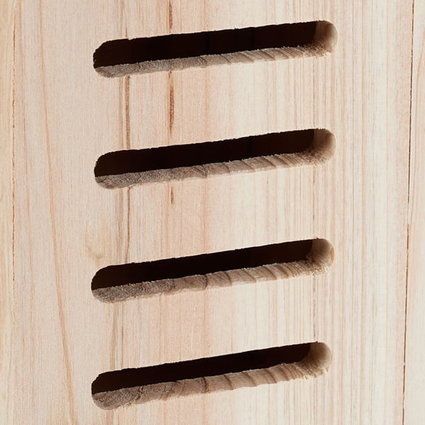 Leppäkerttutalo, Puu, 25x12x10 cm, Luonnollinen