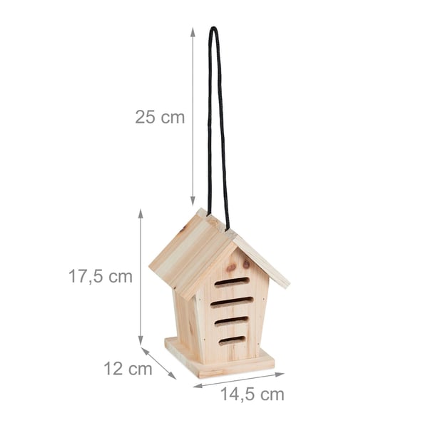 Insektshotell, 17.5x14.5x12 cm, Natur