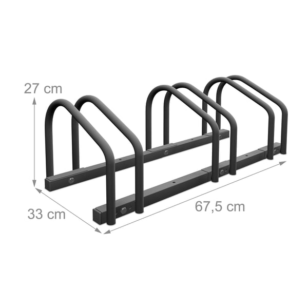 Cykelställ, 27x67,5x33 cm, Antracit, Kodustaar
