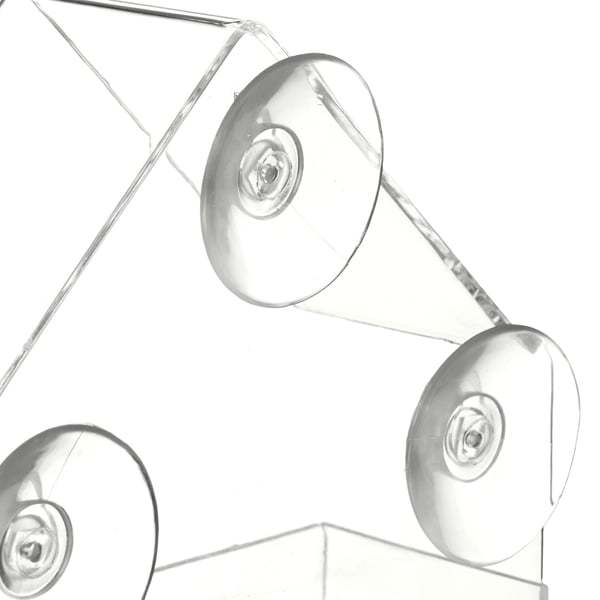 Fågelmatare, 15x15x7 cm, Transparent