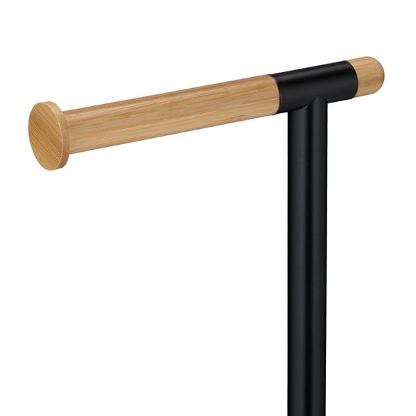 Toiletbørste- og toiletpapirholder sæt, 64,5x22x18 cm, Sort
