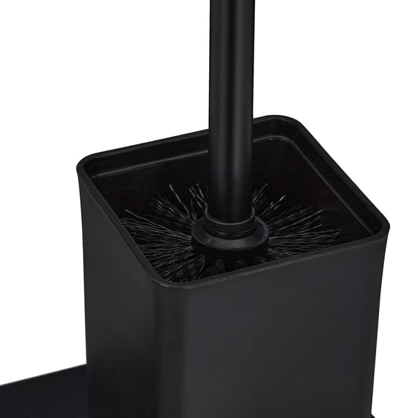 Toiletbørste- og toiletpapirholder sæt, 64,5x22x18 cm, Sort