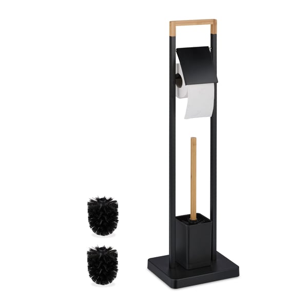 WC-harjan ja paperitelineen setti, 77x23x18 cm, bambu