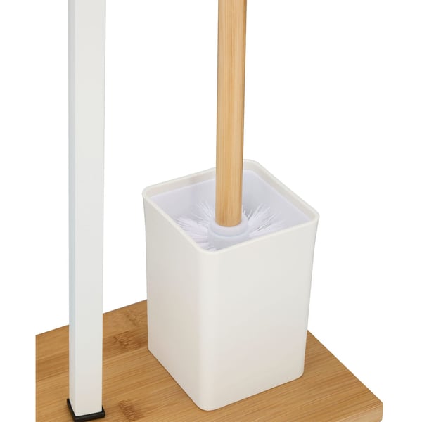 Toalettborste och pappershållare set, 70,5x22x18 cm, vit