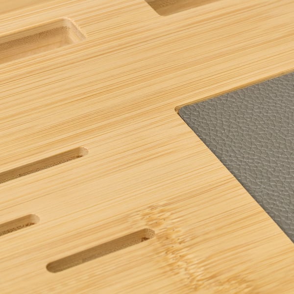 Laptopbord, 10x55,5x36 cm, Natur, Grå, Kodustaar