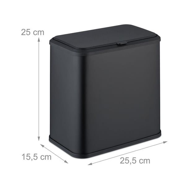 Affaldsspand, 28x25.5x18.5 cm, Sort