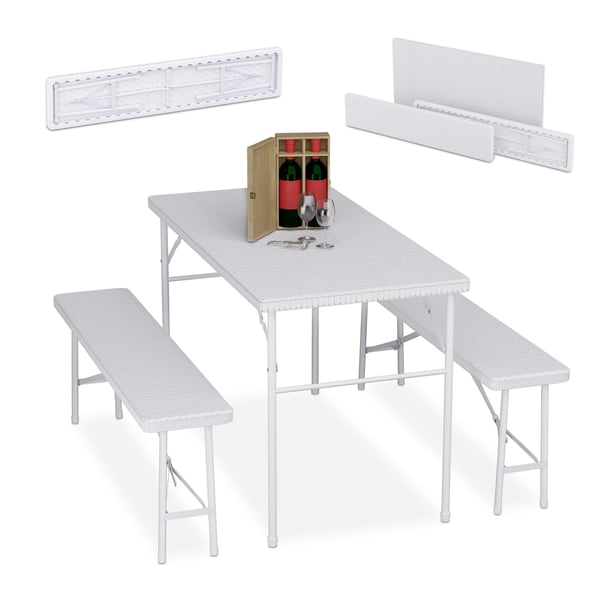 Fällbart ölbord och bänkset, 73x120x61 cm, Svart, Kodustaar Fällbart ölbord och bänkset, 73x120x61 cm, Svart, Kodustaar