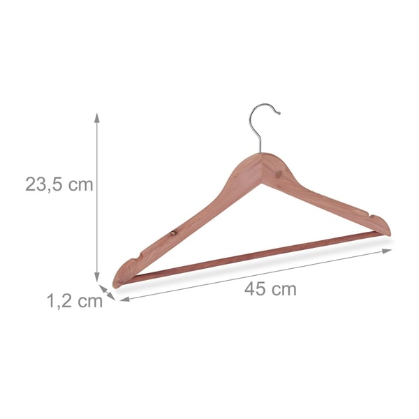 Vaateripustimet, setripuu, 23.5x45x1.2 cm, luonnollinen, Kodustaar