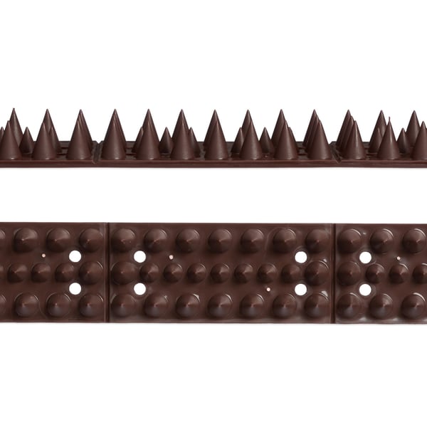 Fugleafvisende pigge, 2x49x4 cm, Brun
