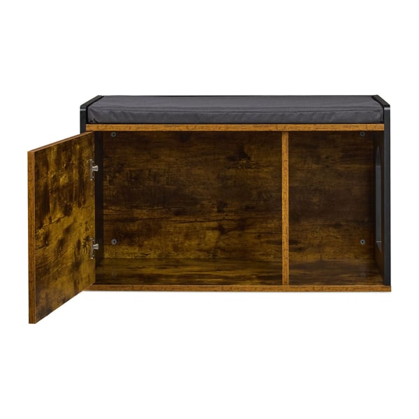 Kissanvessan suojapenkki, 45.5x75x43 cm, musta, ruskea