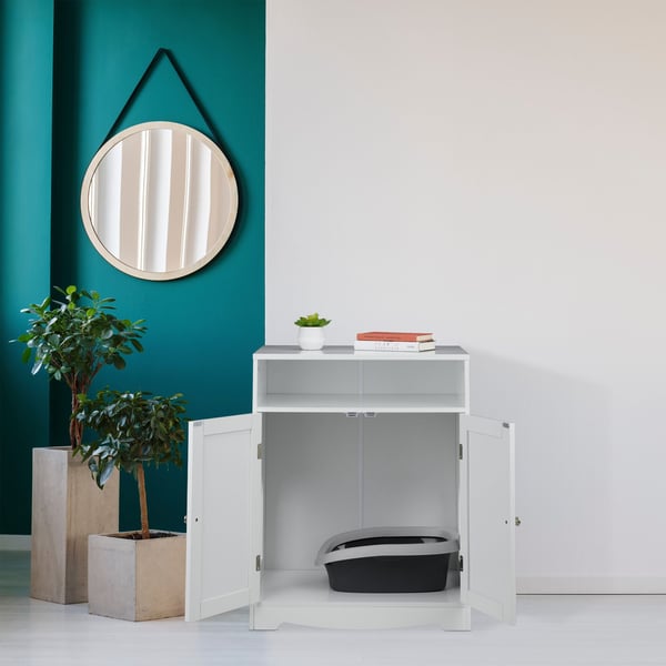 Kattetoilet kabinet, 73,5x60x43,5 cm, Hvid, Kodustaar