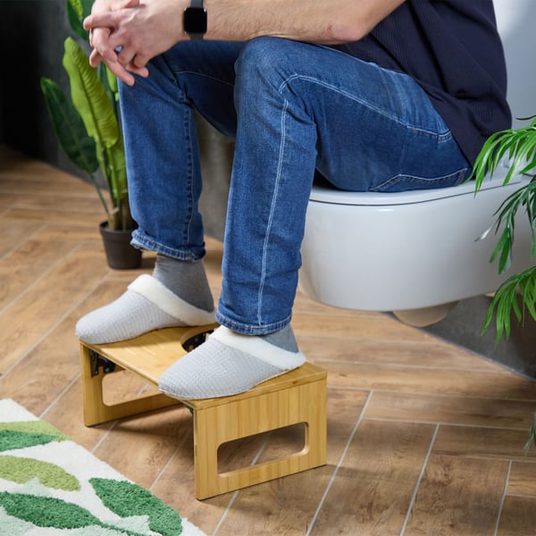 WC-jakkara, taitettava bambu, 18.5x43x27.5 cm, luonnollinen