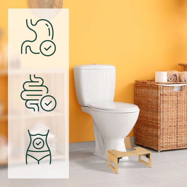 WC-jakkara, taitettava bambu, 18.5x43x27.5 cm, luonnollinen