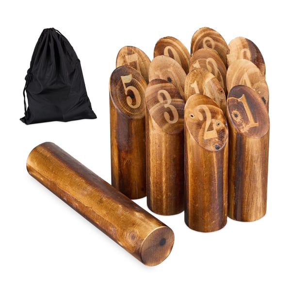 Kubb-peli, 22.5x4.5 cm, ruskea, Kodustaar