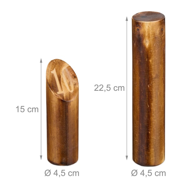 Kubb-peli, 22.5x4.5 cm, ruskea, Kodustaar