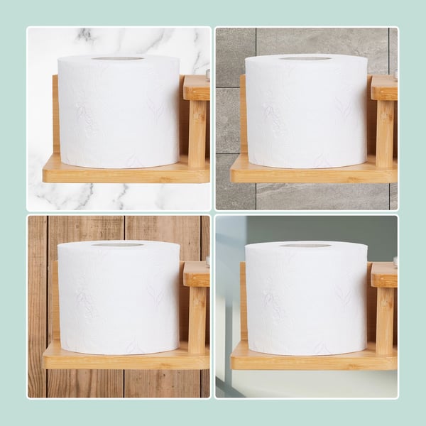 WC-paperiteline, bambu, 9x31x12,5 cm, luonnollinen