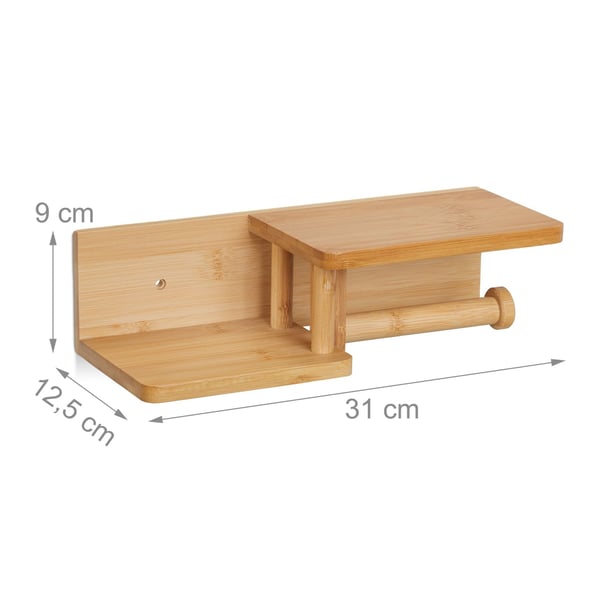 WC-paperiteline, bambu, 9x31x12,5 cm, luonnollinen