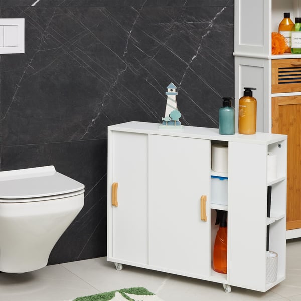 Rullebord, 62x19,5x64 cm, Hvid, Kodustaar