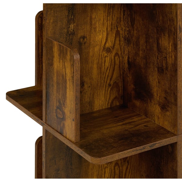 Bogreol, roterende industrielt design, 125,5x39x39 cm, brun, Kodustaar