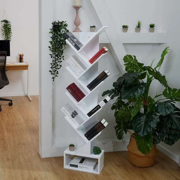 Bogreol, 146x38x22 cm, Spånplade, nonwoven-stof, pap, Kodustaar