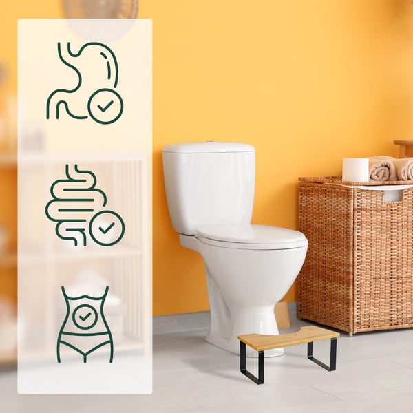 Toiletskammel, 18x44,5x23 cm, Natur, Sort