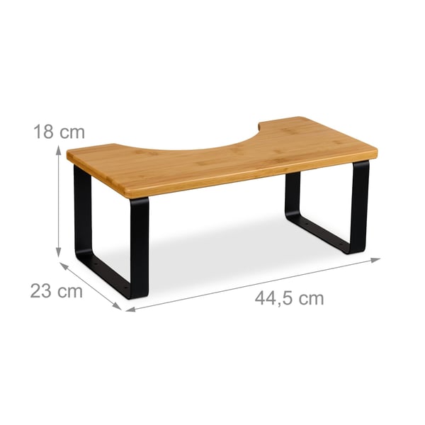 Toiletskammel, 18x44,5x23 cm, Natur, Sort