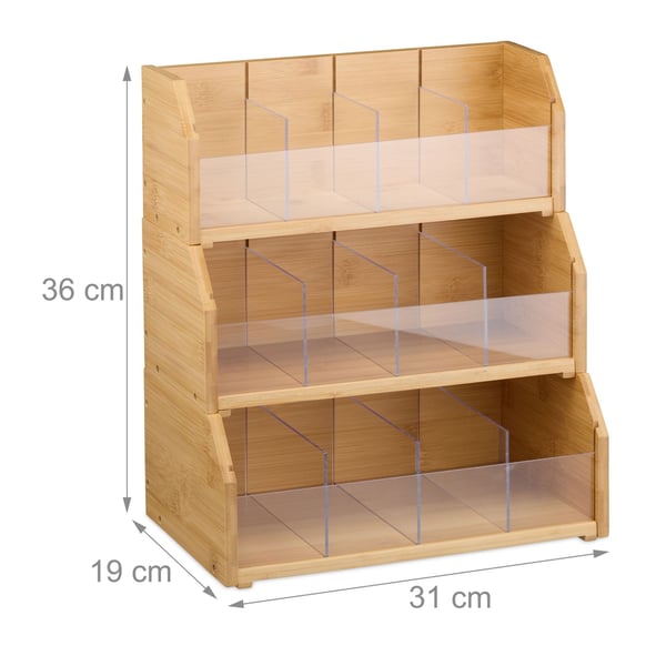 Te-organisator, 36x31x19 cm, Natur, Kodustaar