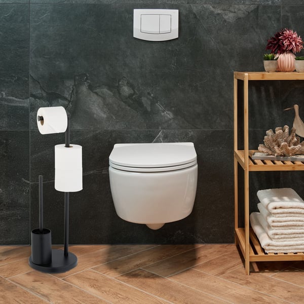 WC-paperiteline ja harjasetti, 68x22 cm, ruostumaton teräs