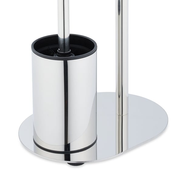 Toiletrulleholder og børstesæt, 63x23x17 cm, Sort