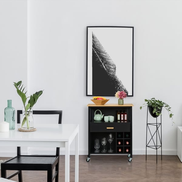 Köksö med hjul, 80x65x35 cm
