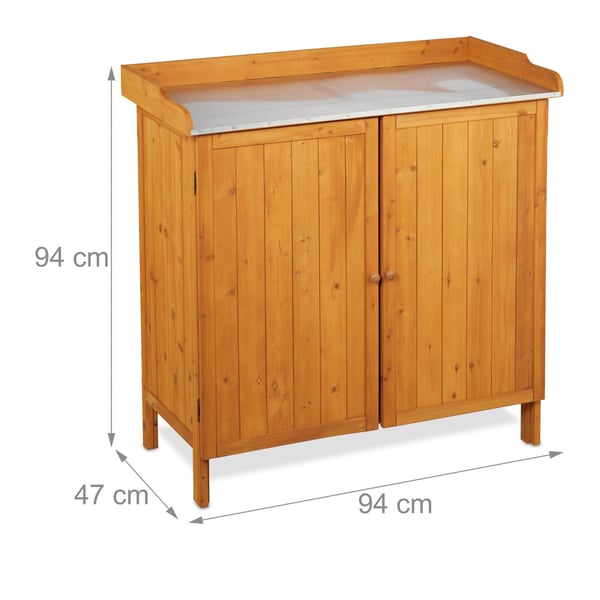 Planteringsbänk, 94x94x47 cm, Brun