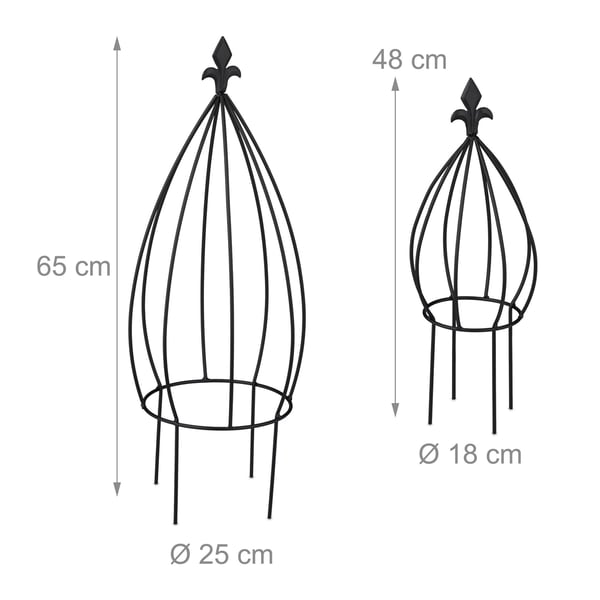 Planteholder sæt, 65x25 cm, Sort, Kodustaar