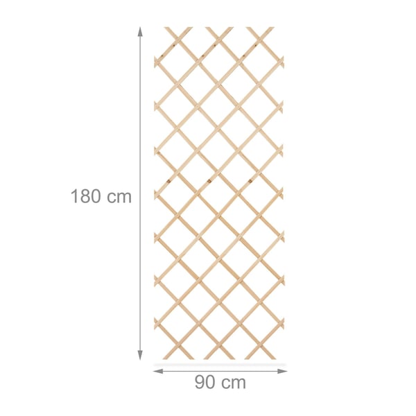Udtrækkeligt espalier sæt, 180x90x1 cm, naturlig brun, Kodustaar