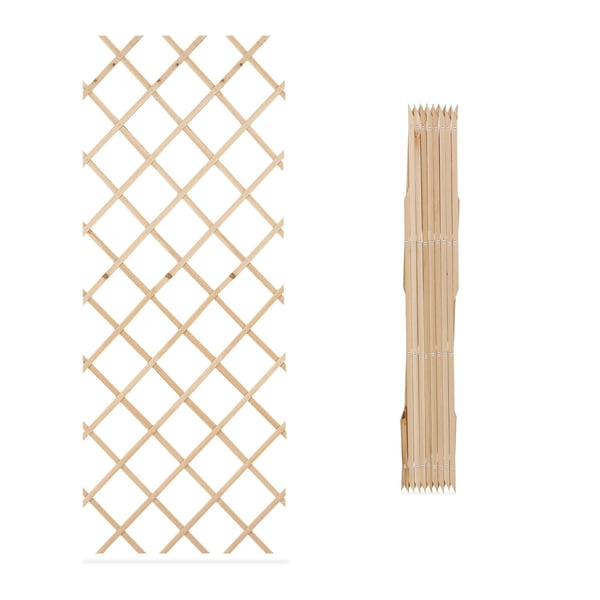 Udtrækkeligt espalier sæt, 180x90x1 cm, naturlig brun, Kodustaar