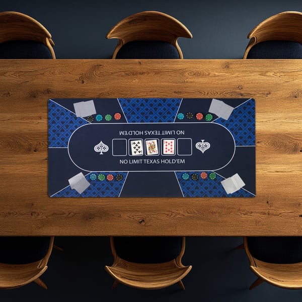 Pokermåtte, 120x60 cm, 50% Polyester, 40% Gummi, 10% Pap