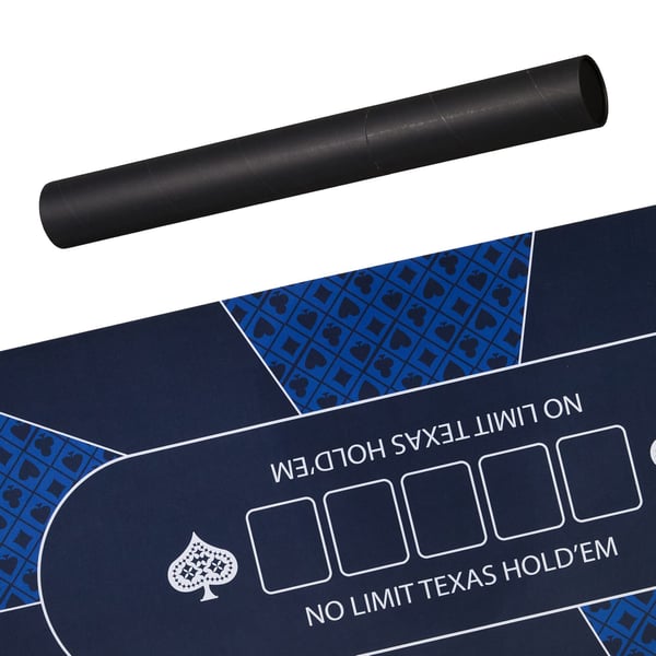 Pokermåtte, 120x60 cm, 50% Polyester, 40% Gummi, 10% Pap