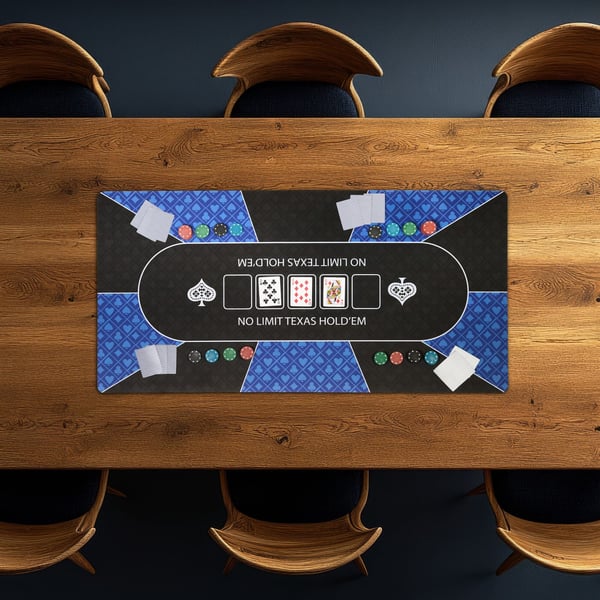 Pokermåtte, 120x60 cm, 40% gummi, 50% polyester, 10% pap