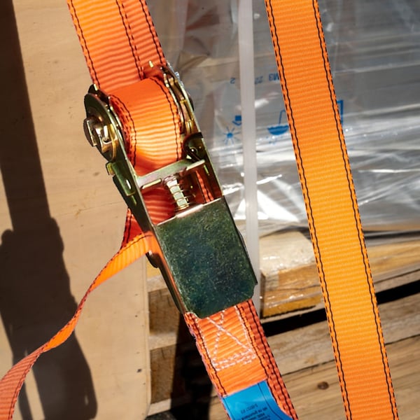 Spændebånd med ratchet, 400x500x600 cm, orange, Kodustaar