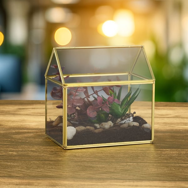 Glasterrarium, husform, 15x15x10 cm, Kodustaar