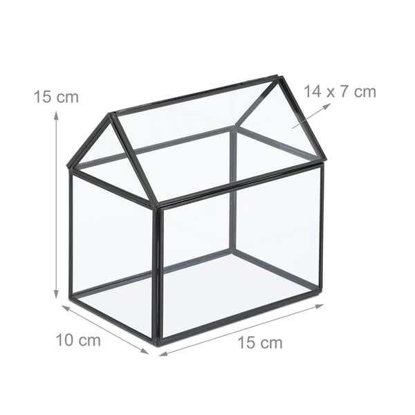 Glasterrarium, husform, 15x15x10 cm, Kodustaar