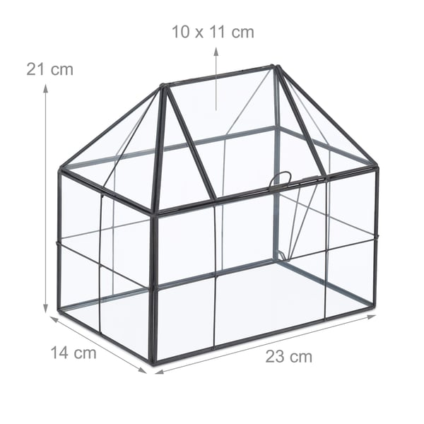 Glasterrarium, husform, 21x23x14 cm, Kodustaar